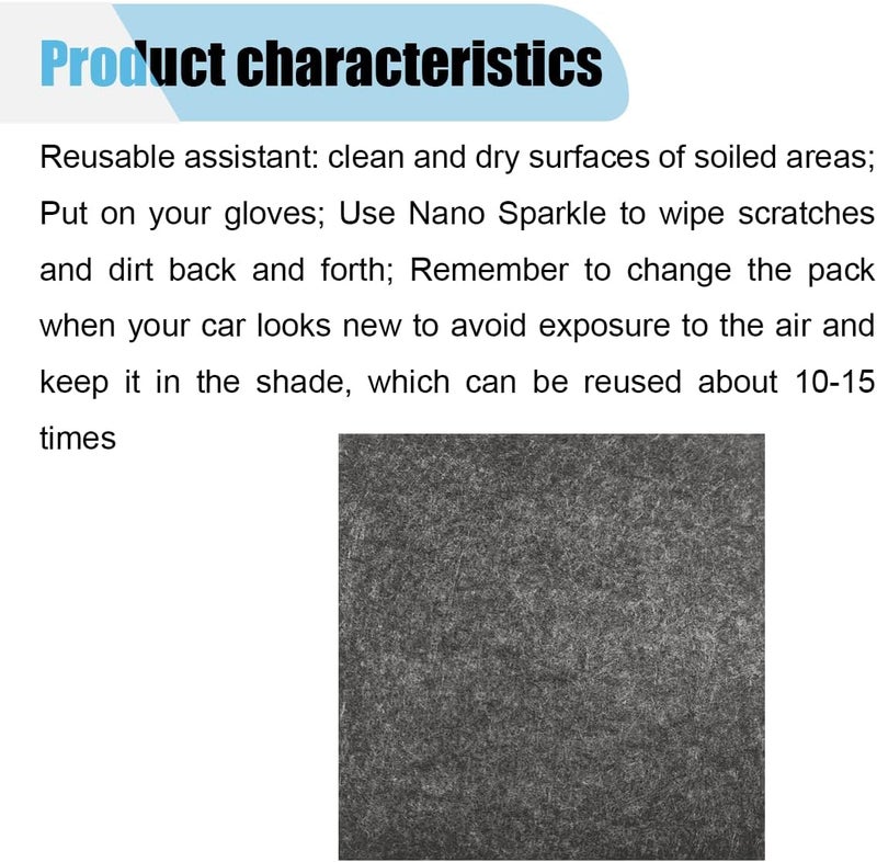 LHDOS 3PCS Nano Sparkle Cloth Car Scratches Remover - Nanosparkle Cloth Scratch Remover Fix Tool - Nano Sparkle Cloth for Car Scratches-Easy to Repair Paint Scratches, Surface Polishing, Water Spots (4"×4") - Image 4